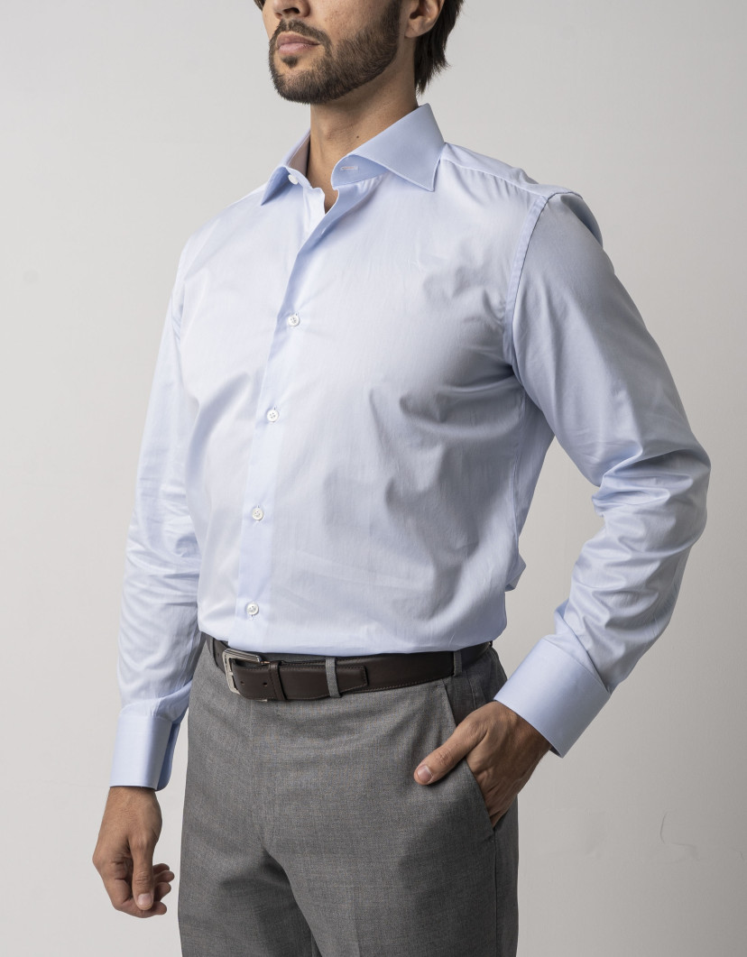 Castello d'Oro Light Blue Classic Shirt 100% Cotton image